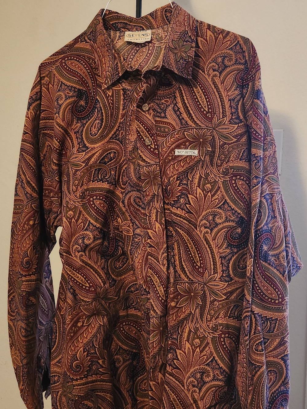 Vintage 90s Mo Betta Paisley Western Rodeo Button Down Shirt